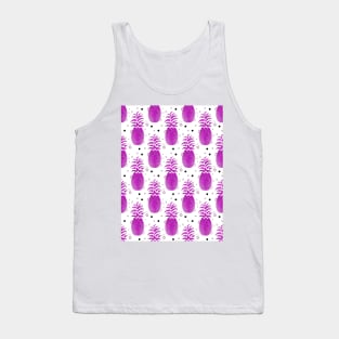 PURPLE Pineapple Pattern Tank Top